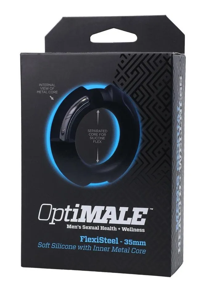 Male Sex Toys Optimale Flexisteel Soft Silicone with Inner Metal Core Cock Ring OptiMALE