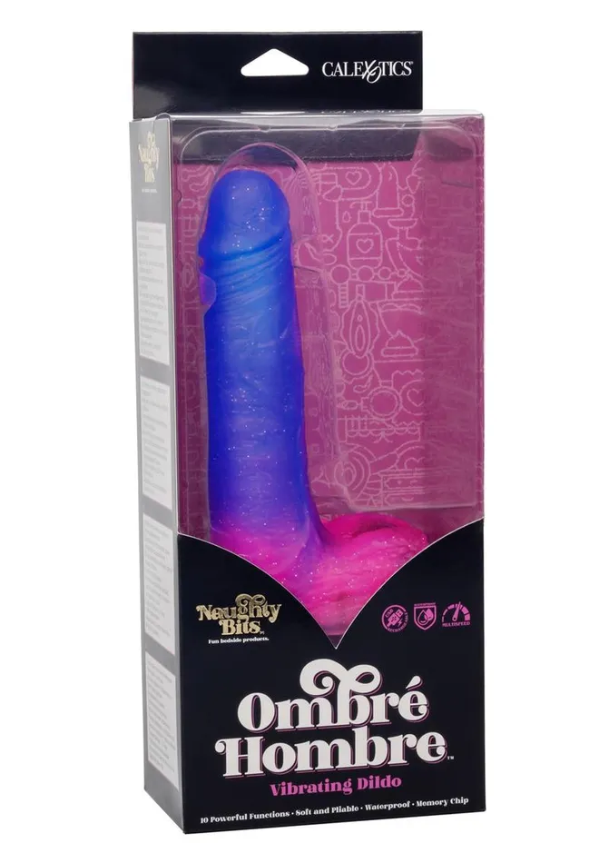 Naughty Bits Ombre Hombre Rechargeable Silicone Vibrating Dildo Naughty Bits Female Sex Toys