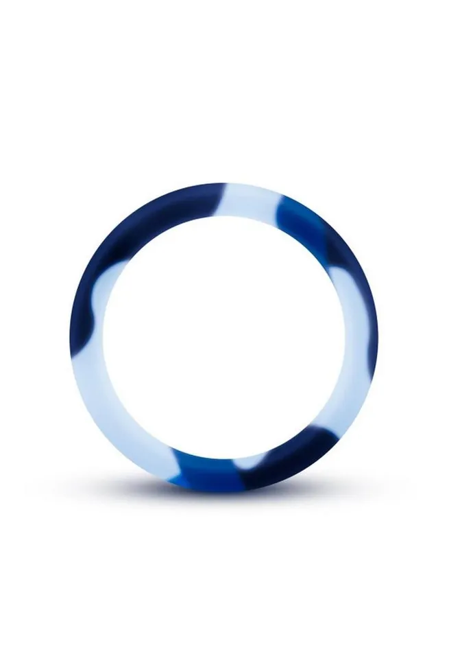 Performance Male Sex Toys Performance Silicone Camo Cock Ring Blue Camouflage
