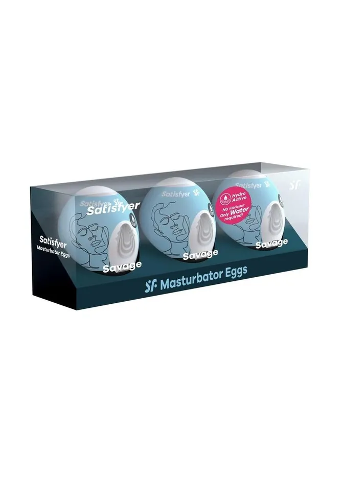 Satisfyer Satisfyer Masturbator Egg 3 Pack Set Savage Male Sex Toys