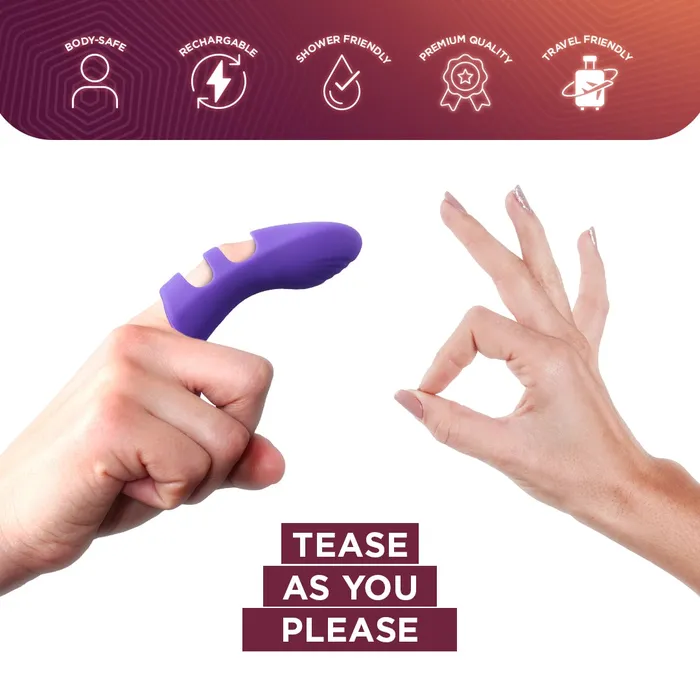 Skore Female Sex Toys Skore teasHer RECHARGEABLE FINGER VIBRATOR Skore Female Sex Toys Skore teasHer RECHARGEABLE FINGER VIBRATOR