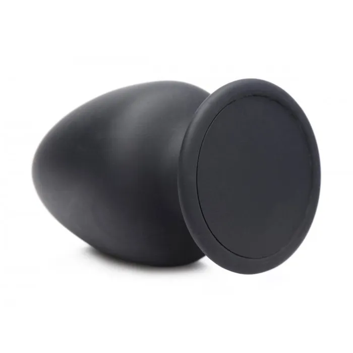SqueezeIt Squeezable Silicone Butt Plug Black Medium SqueezeIt Anal