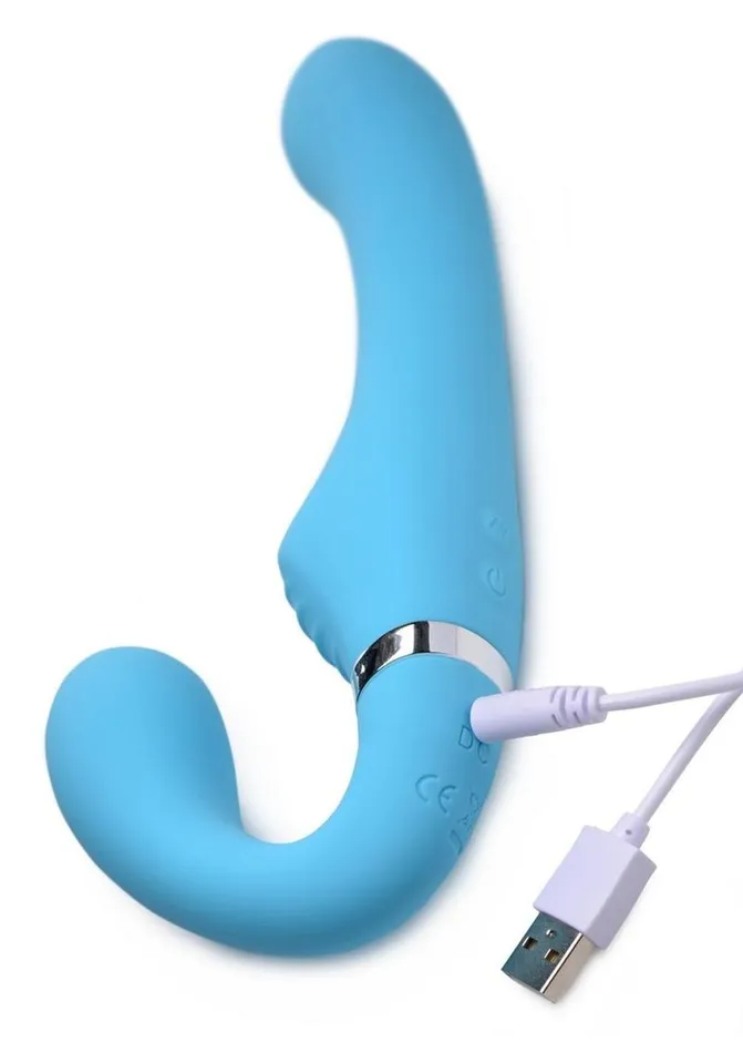 STRAP U Female Sex Toys Strap U Mighty Rider 10x Silicone Rechargeable Strapless StrapOn