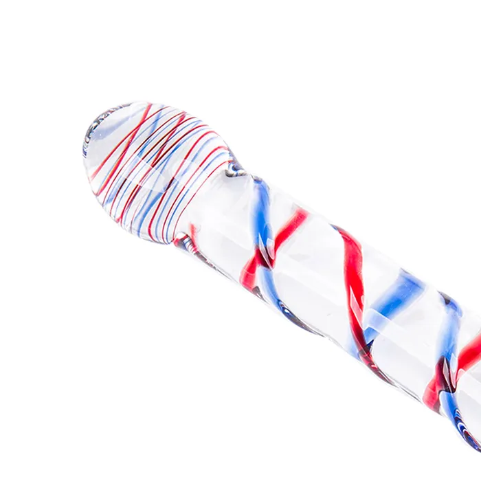 The Bad Peach US Official Store Shop Adult Sex Toys and Lingerie Dildos Sapphire And Ruby Spiral Glass Dildo 8 Inch The Bad Peach US Official Store Shop Adult Sex Toys and Lingerie Dildos Sapphire And Ruby Spiral Glass Dildo 8 Inch