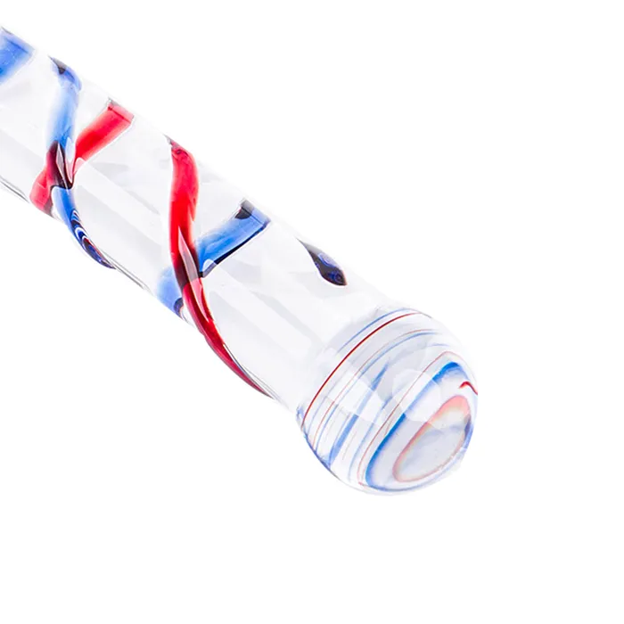 The Bad Peach US Official Store Shop Adult Sex Toys and Lingerie Dildos Sapphire And Ruby Spiral Glass Dildo 8 Inch The Bad Peach US Official Store Shop Adult Sex Toys and Lingerie Dildos Sapphire And Ruby Spiral Glass Dildo 8 Inch