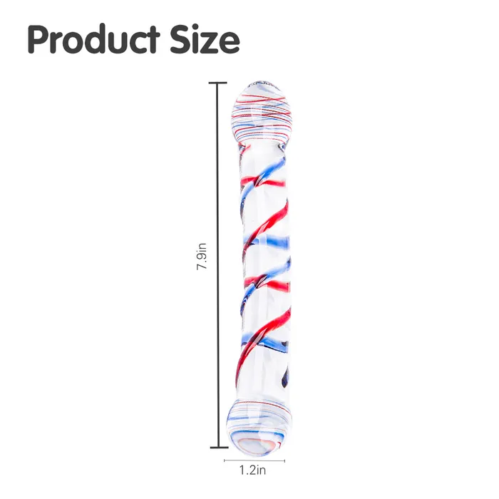 The Bad Peach US Official Store Shop Adult Sex Toys and Lingerie Dildos Sapphire And Ruby Spiral Glass Dildo 8 Inch The Bad Peach US Official Store Shop Adult Sex Toys and Lingerie Dildos Sapphire And Ruby Spiral Glass Dildo 8 Inch