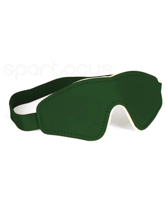Vibrators Open Desires Spartacus PU Blindfold wPlush Lining Green