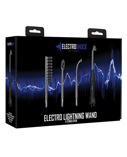Vibrators Shots Electroshock Lightning Wand Black Open Desires