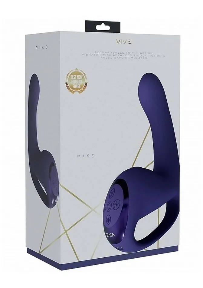 Vive by Shots Female Sex Toys Vive Riko Rechargeable Silicone Triple Motor Thumper with Finger Motion Vibrator