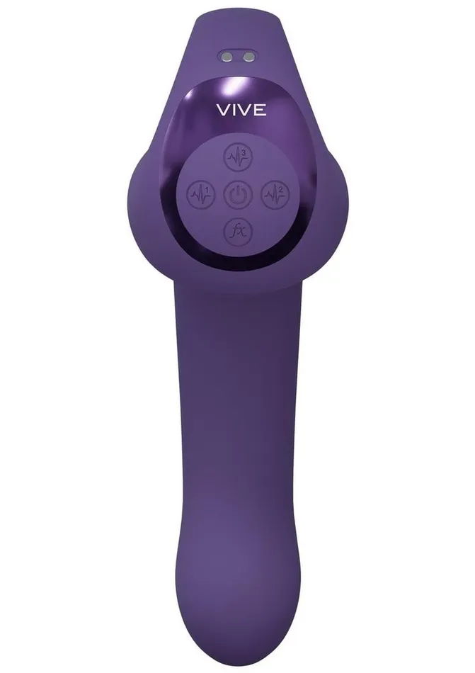 Vive by Shots Female Sex Toys Vive Riko Rechargeable Silicone Triple Motor Thumper with Finger Motion Vibrator