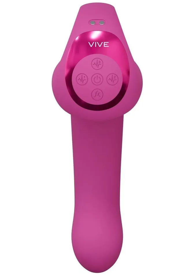 Vive by Shots Female Sex Toys Vive Riko Rechargeable Silicone Triple Motor Thumper with Finger Motion Vibrator