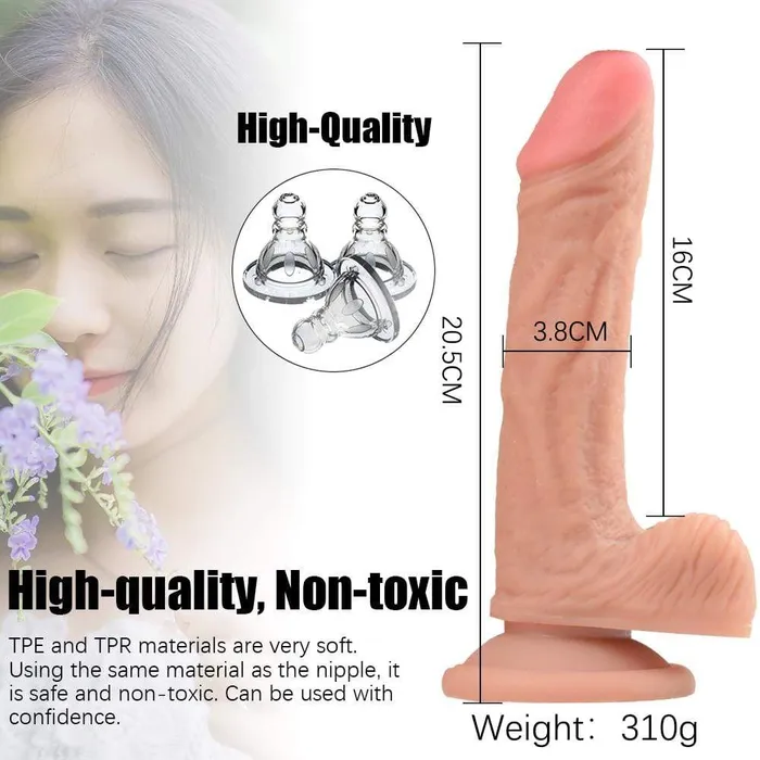 ADLTOYFUN Female Sex Toys Suction Cup Realistic Dildo