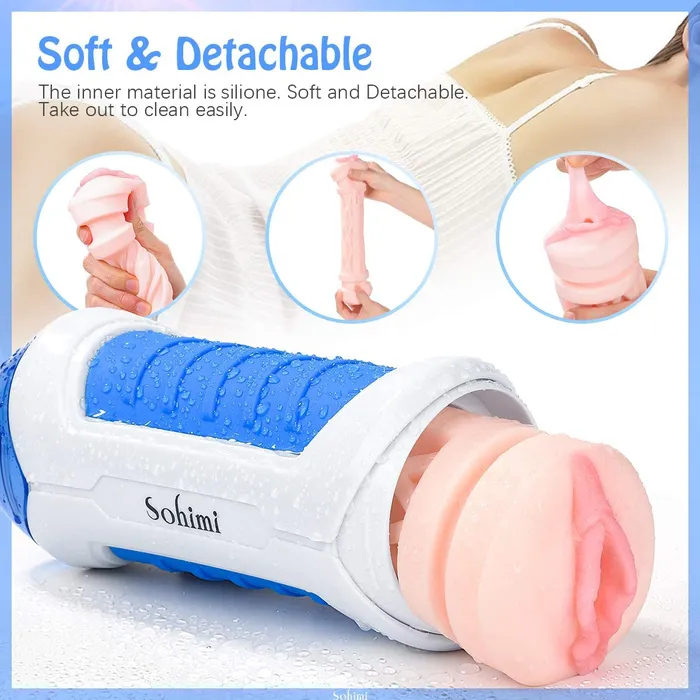 ADLTOYFUN Male Sex Toys Masturbator Toy Oral Sex Toy Realistic Male Masturbator