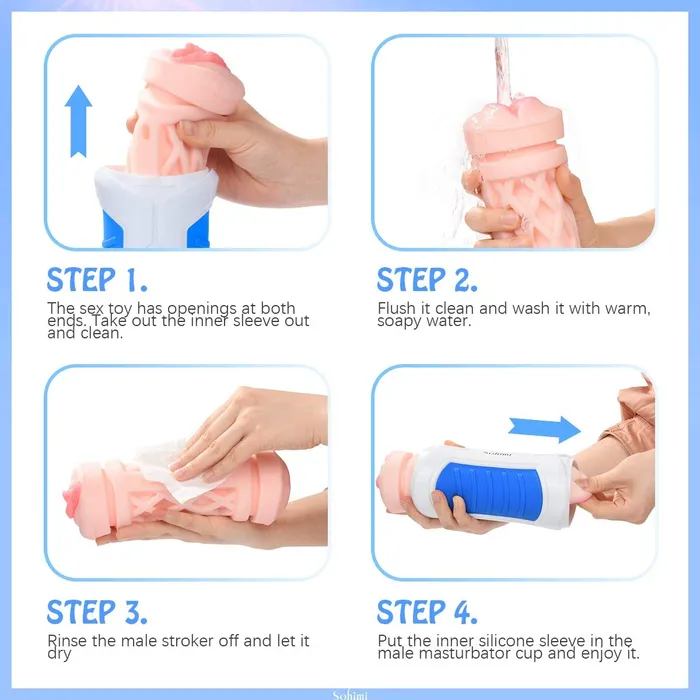 ADLTOYFUN Male Sex Toys Masturbator Toy Oral Sex Toy Realistic Male Masturbator