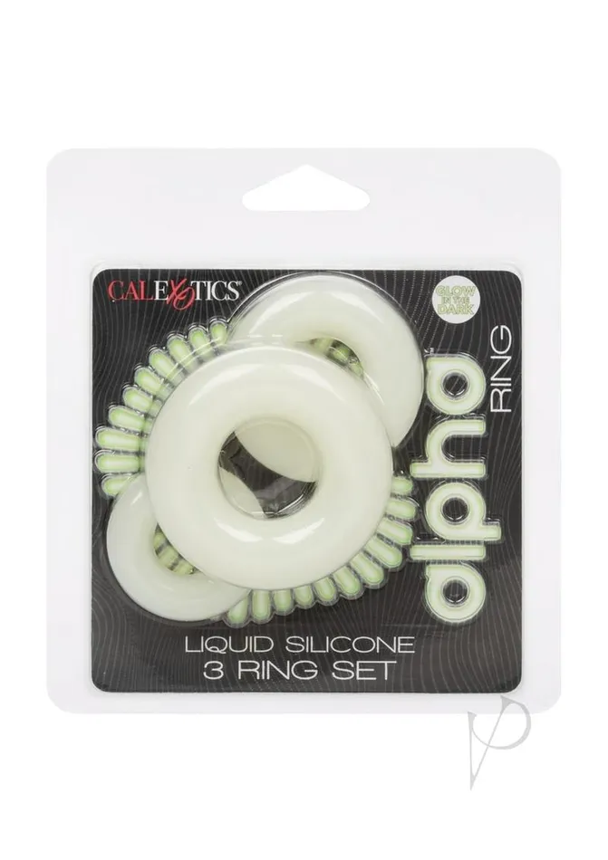 Alpha Female Sex Toys Alpha Glow In The Dark Liquid Silicone 3 Ring