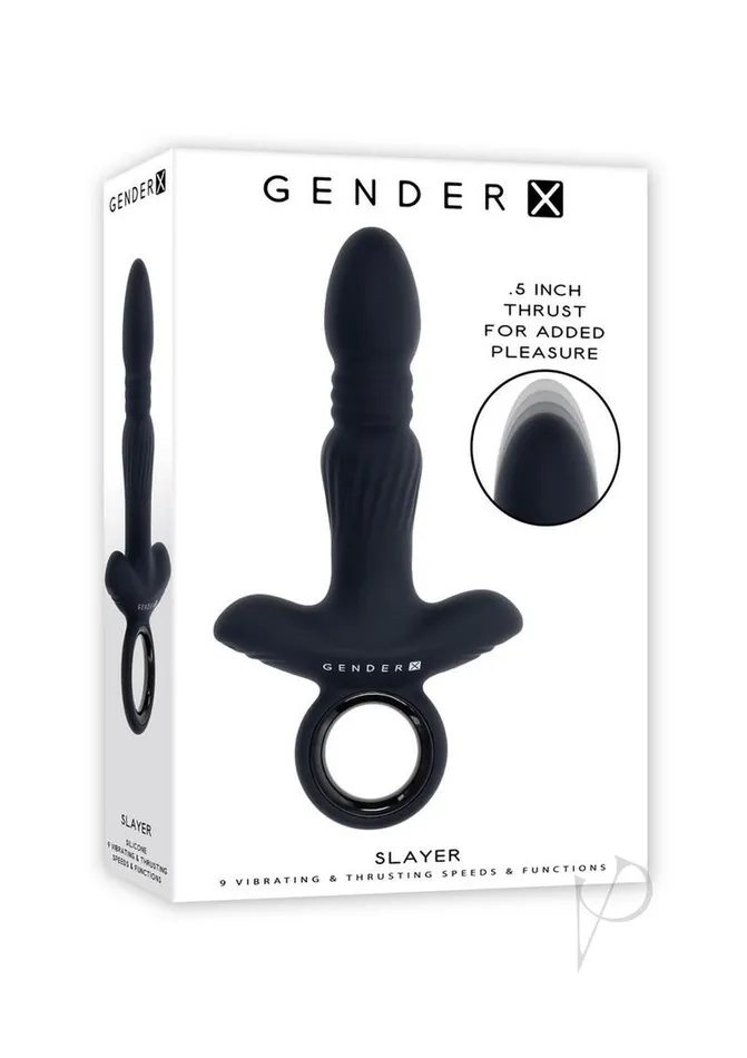 Anal Gender X Gender X Slayer Rechargeable Silicone Thrusting Anal Vibrator