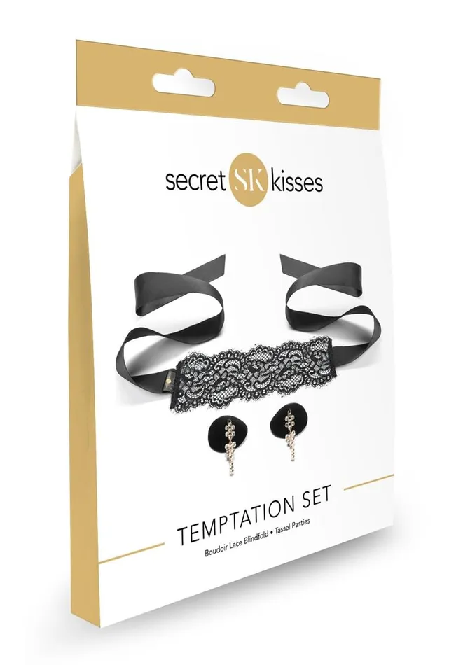 Anal Secret Kisses Temptation Set Boudoir Lace Blindfold and Tassel Pasties Secret Kisses Anal Secret Kisses Temptation Set Boudoir Lace Blindfold and Tassel Pasties Secret Kisses