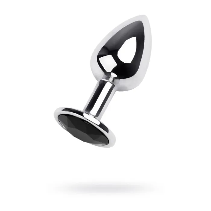 Anal The Toolshed AU Silver Metal Anal Plug w Black Gem