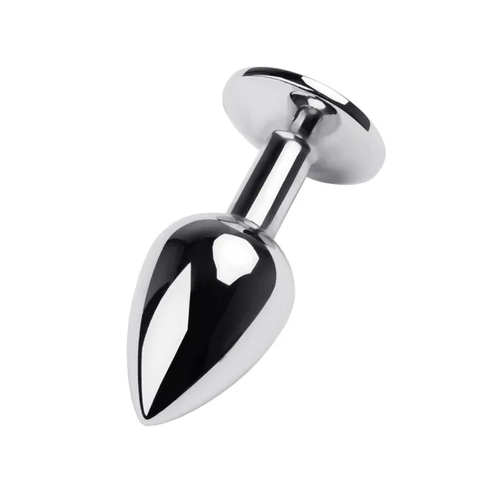 Anal The Toolshed AU Silver Metal Anal Plug w Black Gem
