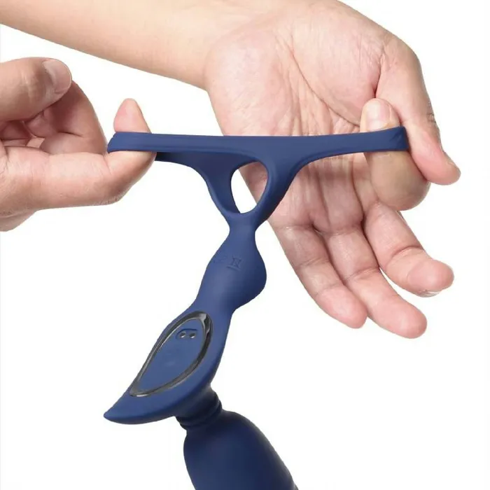 Arosum Anal RingnRear Dual Thrusting Anal Probe with Cockring and Remote