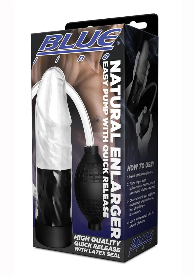 Blue Line CandB Gear Male Sex Toys Blue Line C and B Gear Natural Enlarger Easy Pump with Quick Release