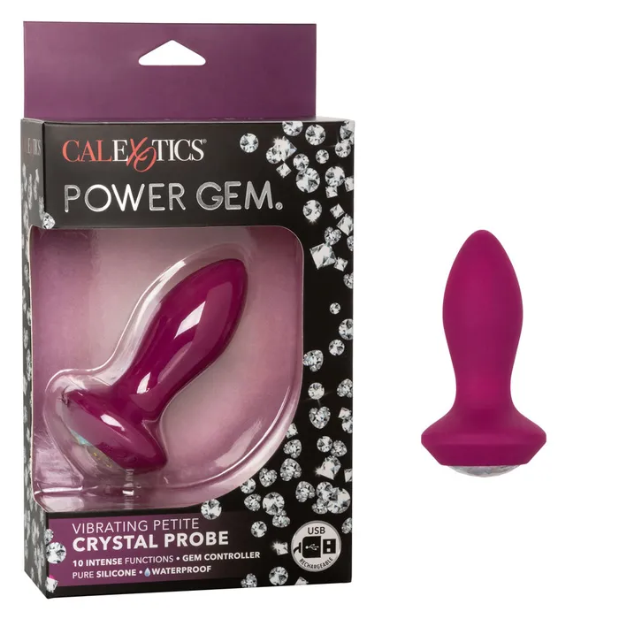 CalExotics Anal Power Gem Vibrating Petite Crystal Probe Purple CalExotics Anal Power Gem Vibrating Petite Crystal Probe Purple