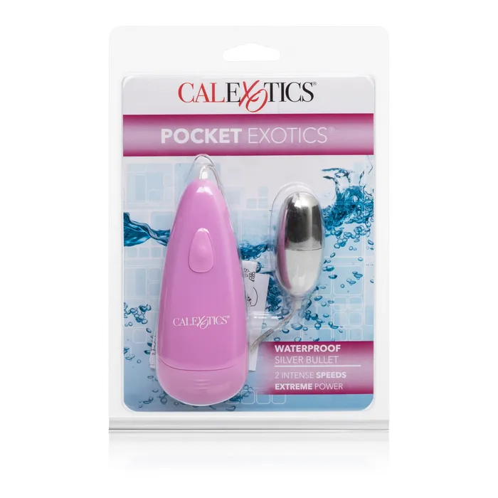 CalExotics Vibrators Pocket Exotics Waterproof Silver Bullet Pink CalExotics Vibrators Pocket Exotics Waterproof Silver Bullet Pink