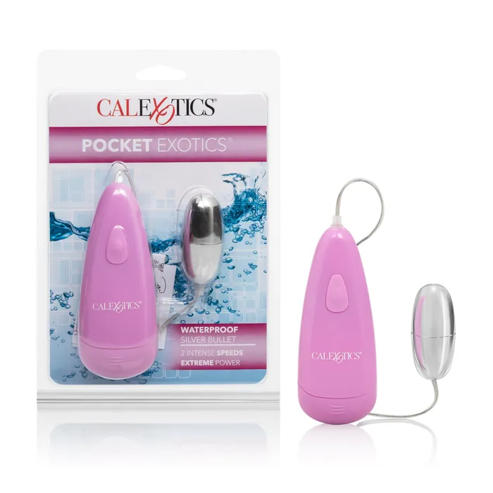 CalExotics Vibrators Pocket Exotics Waterproof Silver Bullet Pink CalExotics Vibrators Pocket Exotics Waterproof Silver Bullet Pink