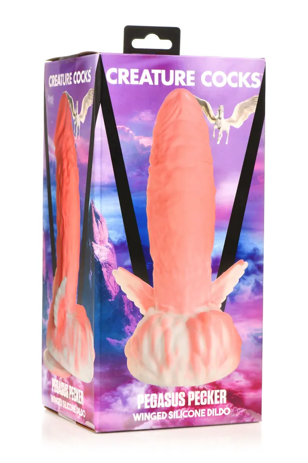 Dildos Pegasus Pecker Winged Silicone Dildo Pinkwhite XR Brands Creature Cocks Dildos Pegasus Pecker Winged Silicone Dildo Pinkwhite XR Brands Creature Cocks