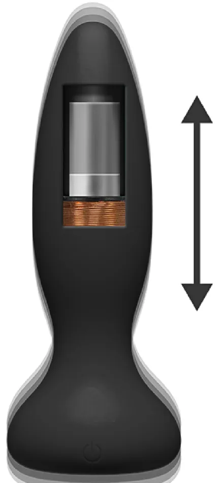 Doc Johnson Male Sex Toys Thrust Adventurous Rechargeable Silicone Anal Plug With Remote Black