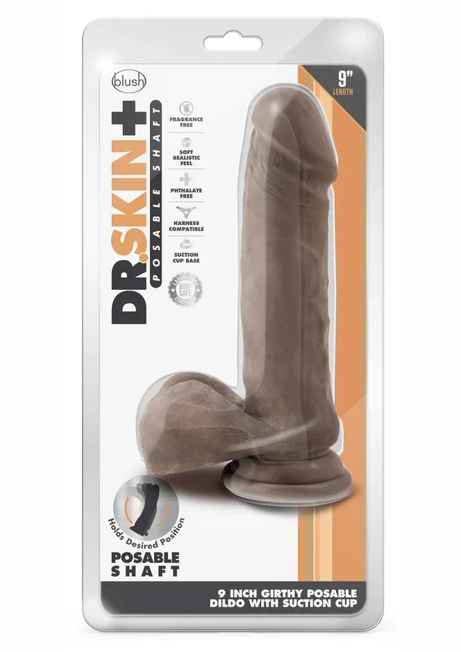 Dr Skin Dr Skin Plus Thick Posable Dildo with Balls Female Sex Toys