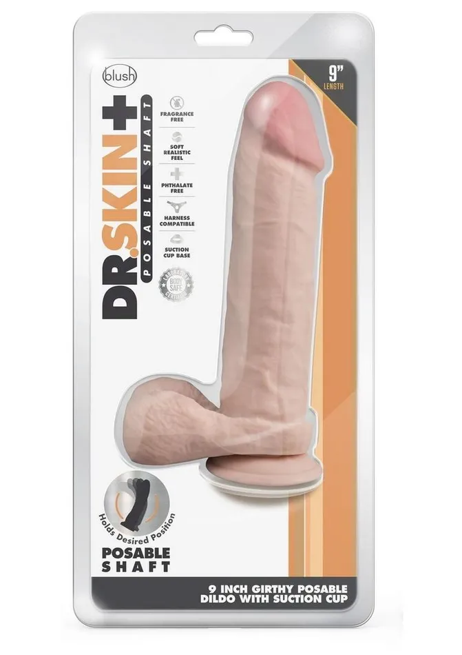Dr Skin Dr Skin Plus Thick Posable Dildo with Balls Female Sex Toys