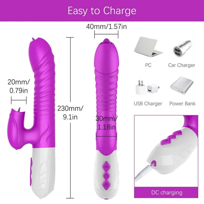Female Sex Toys ADLTOYFUN GSpot Rabbit Vibrator Vibrating Dildo