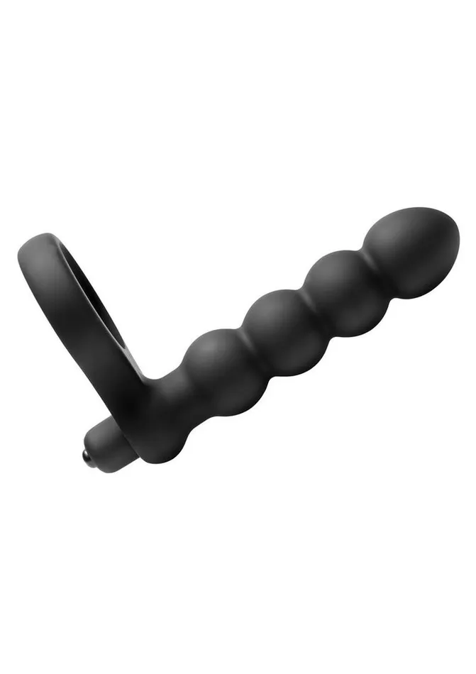 Frisky Frisky Double Fun Cock Ring with Double Penetration Vibrator Male Sex Toys
