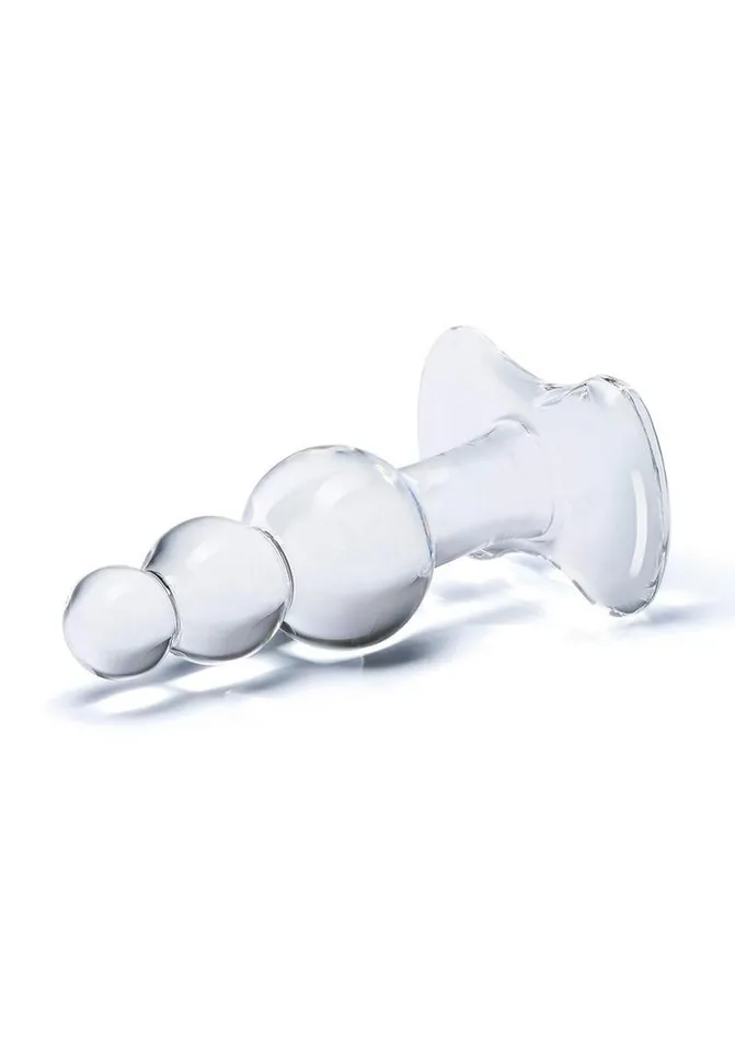 Glas Beaded Glass Butt Plug with Tapered Base Glas Anal