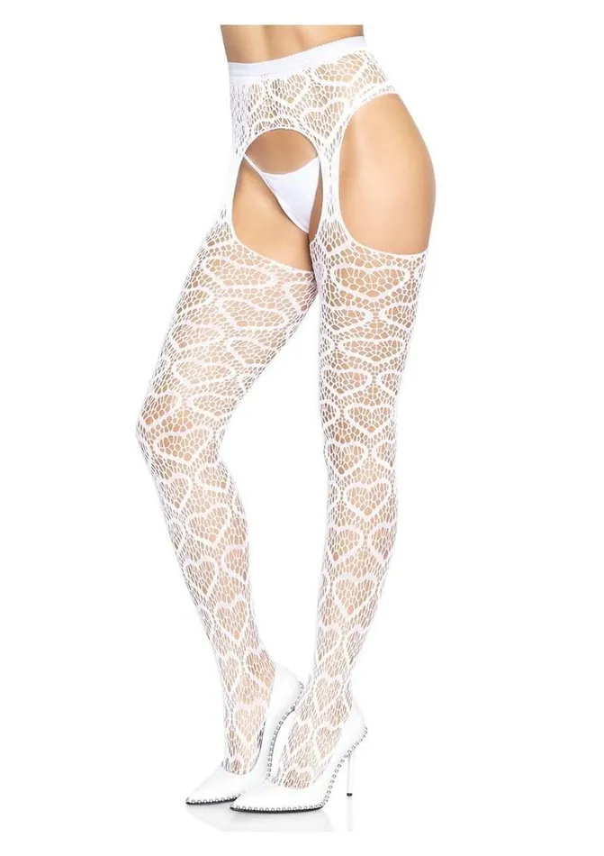 Leg Avenue Anal Leg Avenue Heart Net Suspender Hose