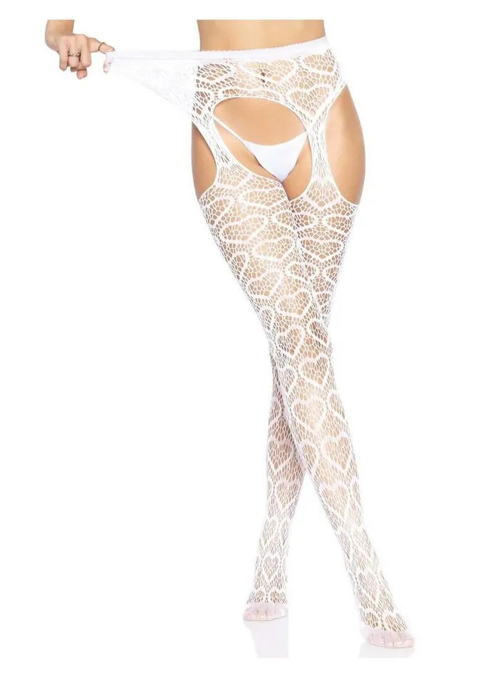 Leg Avenue Anal Leg Avenue Heart Net Suspender Hose