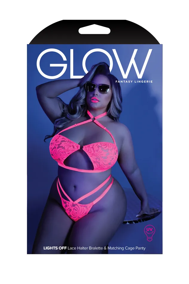 Lights Off Bralette and Panty Queen Neon Pink Fantasy Lingerie Vibrators Lights Off Bralette and Panty Queen Neon Pink Fantasy Lingerie Vibrators
