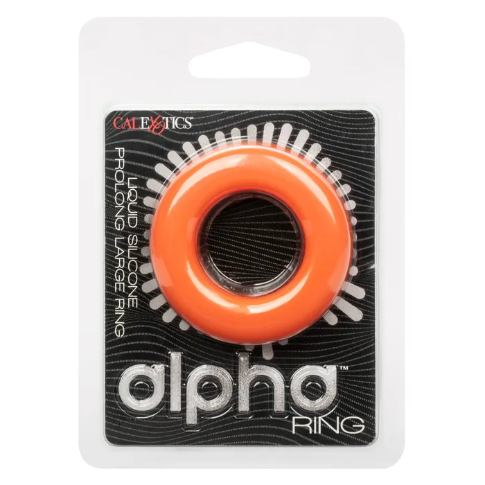 Male Sex Toys CalExotics Alpha Liquid Silicone Prolong Large Ring Orange Male Sex Toys CalExotics Alpha Liquid Silicone Prolong Large Ring Orange