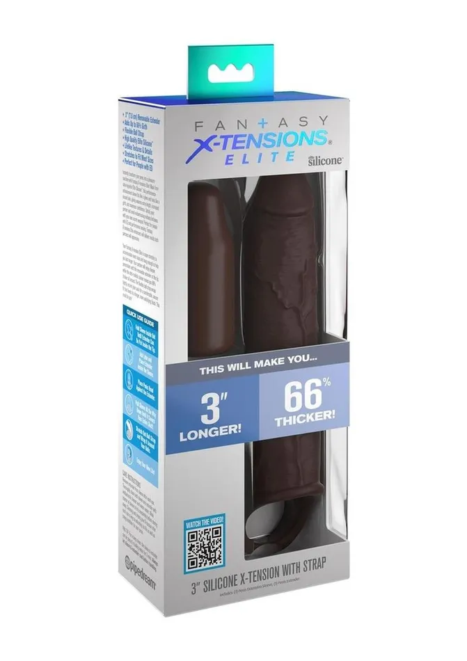Male Sex Toys Fantasy XTensions Fantasy XTension Elite Silicone 7in Sleeve and 3in Plug