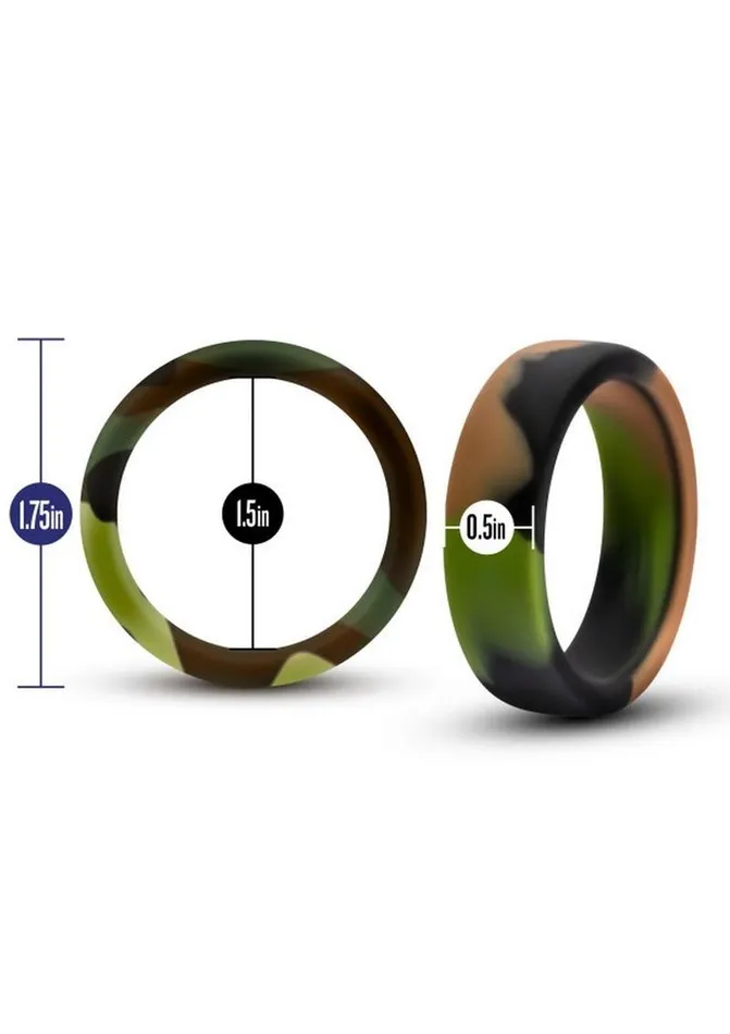 Male Sex Toys Performance Performance Silicone Camo Cock Ring Green Camouflage