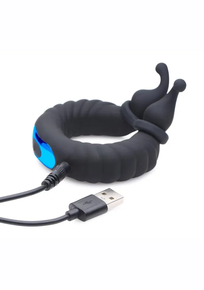 Male Sex Toys Trinity Men Trinity Men 10x Cock Cobra Dual Stimulating Rechargeable Silicone Cock Ring