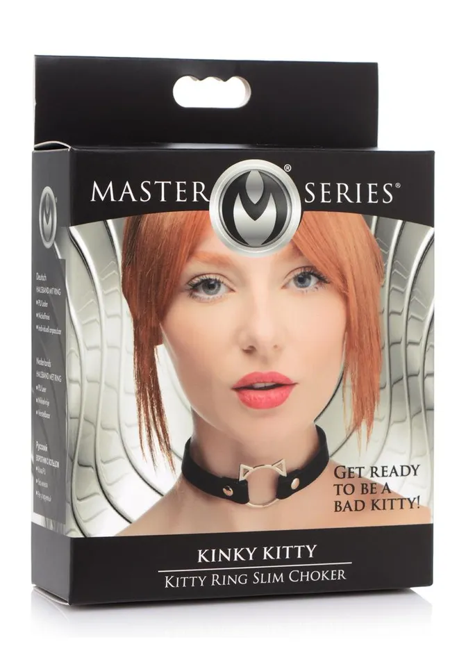 Master Series Male Sex Toys Master Series Kinky Kitty Adjustable Ring Choker Slim
