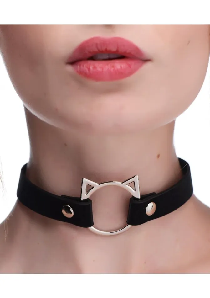 Master Series Male Sex Toys Master Series Kinky Kitty Adjustable Ring Choker Slim