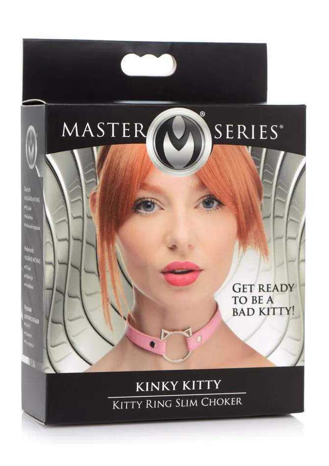 Master Series Male Sex Toys Master Series Kinky Kitty Adjustable Ring Choker Slim