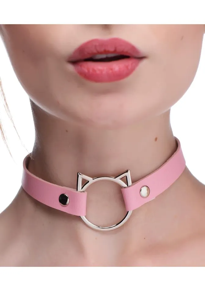 Master Series Male Sex Toys Master Series Kinky Kitty Adjustable Ring Choker Slim