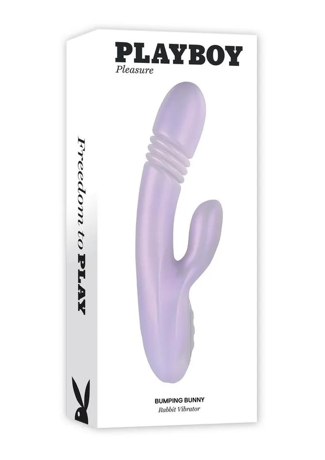 Playboy Bumping Bunny Rechargeable Silicone Rabbit Vibrator Playboy Female Sex Toys