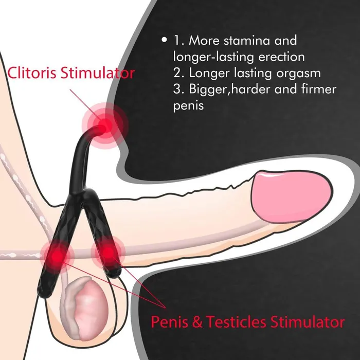 Testicle Ring Dual Penis Cock Ring ADLTOYFUN Male Sex Toys