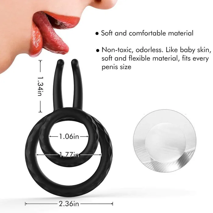 Testicle Ring Dual Penis Cock Ring ADLTOYFUN Male Sex Toys