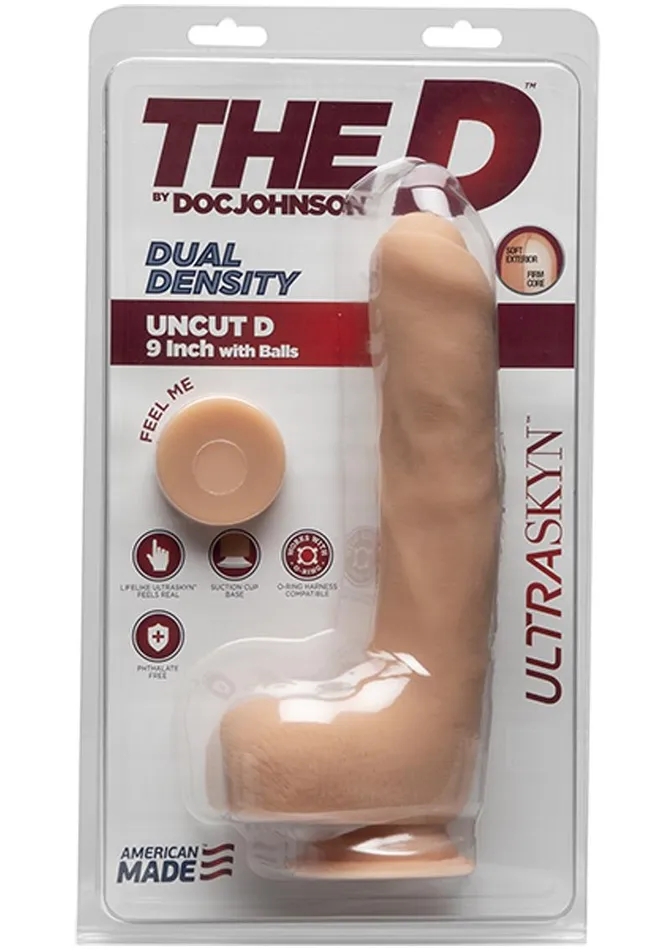 The D Female Sex Toys The D Uncut D Ultraskyn Dildo with Balls